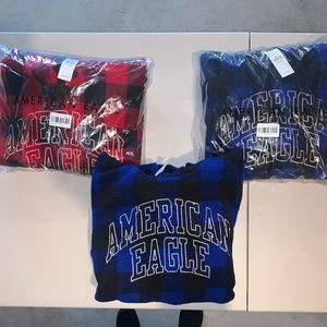 Bundle of 3 American Eagle flannel hoodies